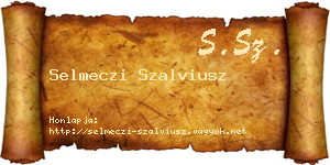 Selmeczi Szalviusz névjegykártya
